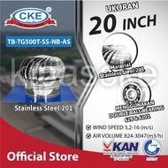 TURBINE VENTILATOR CKE 20" INCH BLOWER ATAP RUMAH PABRIK STAINLESS - LAZHASAN SHOP