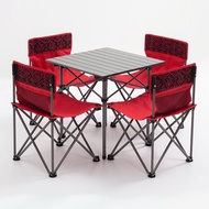 Foldable Outdoor Table Set With 4 And 6 Folding Chairs