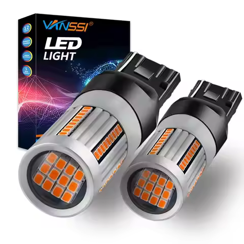 T20 7440 LED Bulb Amber Yellow CANBUS Error Free WY21W PY21W P21W BAU15S BA15S Blinker Bulb 600% Sup