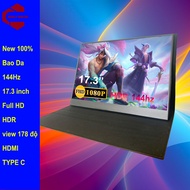 17.3 inch FullHD 144hz portable monitor, 100%SRGB HDMI Type C, 17 inch mobile monitor, 17.3 inch ext