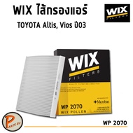 WIX ไส้กรองแอร์, กรองแอร์, Air Filter สำหรับรถ TOYOTA Altis , Vios ปี03 / WP2070 โตโยต้า อัลติส วีออส