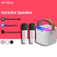 Wireless Karaoke Mini Portable Speaker Bluetooth with Mic Home Party Outdoor Camping Entertainment Karaoke Speaker