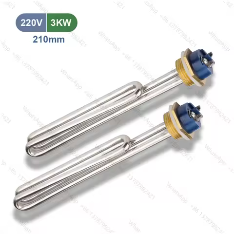 GZHEATER 3KW 220V Fold Solar Water Heater Pipe DN25 1 Inch BSP Thread Stainless Steel Heating Elemen