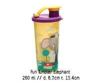 Fun Tumbler  Elephant 260ml  tupperware. fun tumbler murah , notol minum anak