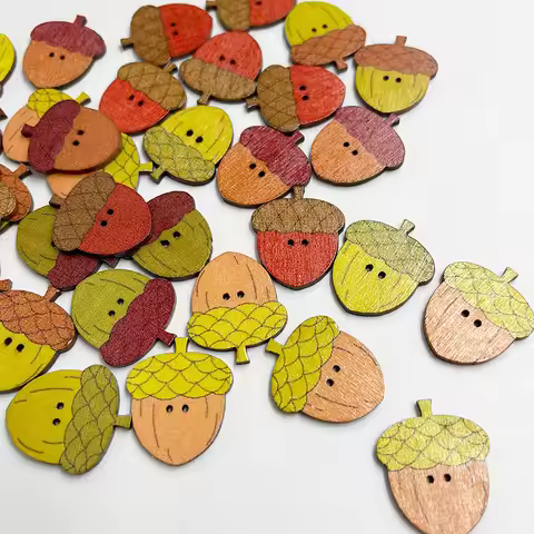 25/50/100pcs Mixed Wood Buttons Sewing Scrapbooking Home Clothing DIY Making Gift Handwork Decor Dec