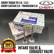 ORIGINAL CHERY EASTAR 2.0 TRANSCOM 2.0 TIGGO T11 1.6 2.0 INTAKE VALVE & EXHAUST VALVE CHERY GENUINE 