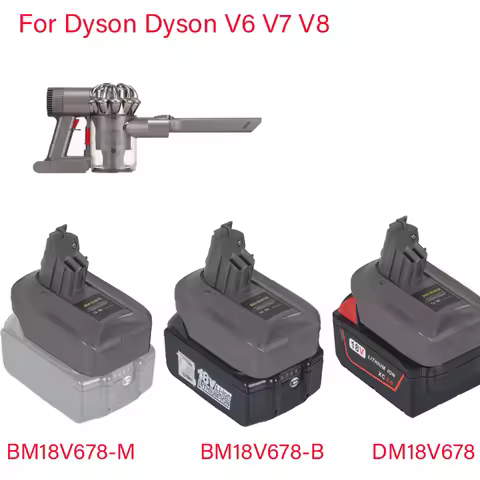 Suitable for Makita/Bosch/Dewalt/Milwaukee Batteries Convert To for Dyson V6 V7 V8 DM18V678 BMV678 B