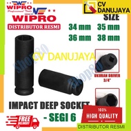 MATA Wipro Impact Socket Wrench 3/ 4" 6PT 34 35 36 38 mm - 34 mm
