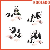 [Koolsoo] 4Pcs Panda Animal Life Cycle Model,Panda Growth Cycle Figures,Educational Toys,Party Classroom Accessories Kid,Girls