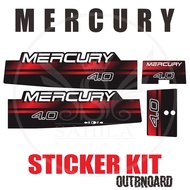 MESIN OUTBOARD ENGINE STICKER 40HPMERCURY / 40HP OUTBOARD STICKERMERCURY KIT