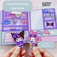 Sanrio Children DIY Quiet Book Toy Book kawaii kuromi mylody KT Material Package Quiet Doll House Ho