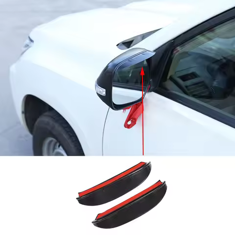Car Rearview Mirror Decorative Rain Eyebrow Rain Cover For Toyota Land Cruiser Prado FJ150 FJ 150 15