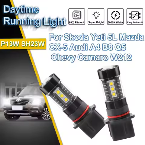 Mini Flashing Led Daytime Running Light Bulb For Skoda Yeti 5L Mazda CX-5 Audi A4 B8 Q5 Chevy Camaro