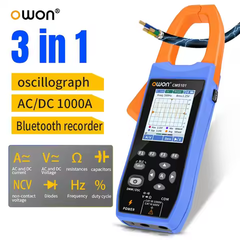 Owon Cms101 1000a Ac/dc Current Clamp Ammeter Digital Oscilloscope With Recorder Multifunction Teste