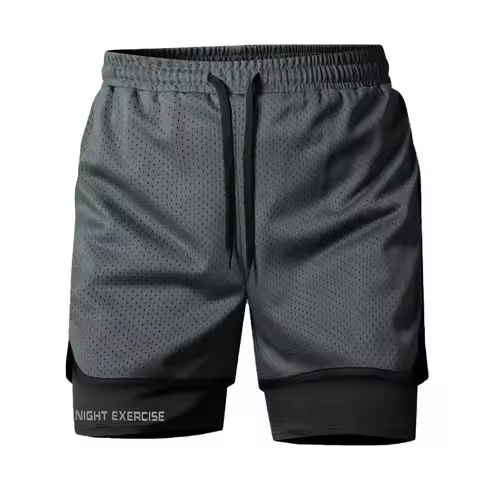 Men's Running Shorts Men Gym Sports Shorts 2 In 1 Quick Dry Workout Training Gym Fitness Jogging Sho