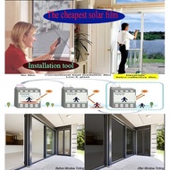 Double Side Silvery Window Film, Privacy Sun Blocking Mirror Reflective Tint One Way Heat Control Anti UV Window Sticker