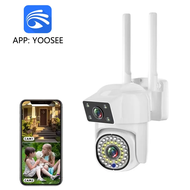 YOOSEE FNKvision 15MP Three Lens CCTV Camera แสดงภาพพร้อมกัน3หน้าจอ กันน้ํา IP66 วิสัยทัศน์ตอนกลางคื