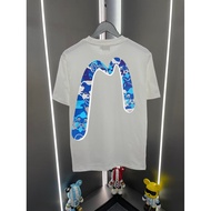 T-shirt Evisu/ Baju Evisu Uniseks T-shirt Bercetak Lengan Pendek T-shirt Mewah T-shirt Sukan Gaya Er