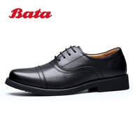 Bata 2024รองเท้าหนังแท้ใหม่รองเท้าหนังทางการผู้ชายรองเท้าหนังแฟชั่นอังกฤษรองเท้าหนังดำ
