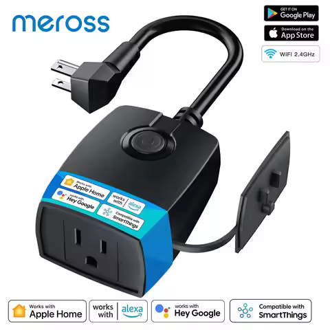 Meross Homekit Outdoor Dimmer Plug IP44 Waterproof APP Remote Voice Control Support Alexa Google Ass