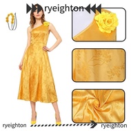 RYEIGHTON Judy Cosplay Dress, Floral Dress Yellow Zootopia Costume, Girls Costume with Headwear Judy