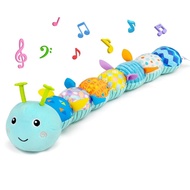 Baby Tummy Time Toys 0-6 Month Musical Stuffed Animal Plush Caterpillar Toy for Infant 6-12 Month Te