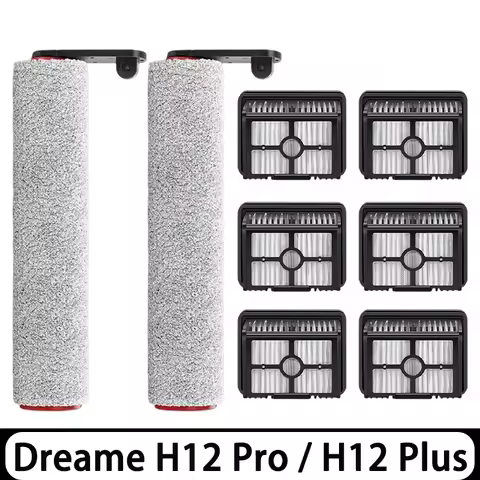 For Dreame H12 Pro / H12 Plus Soft Brush Spare Parts Wet Dry Vacuum Cleaner Roller Hepa Filter Acces