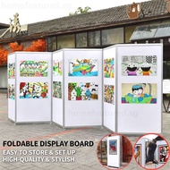 FOLDABLE DISPLAY BOARD Portable Folding Roll Up Banner Exhibition Stand With Wheels Aluminium Displa