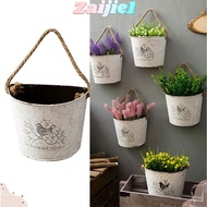 ZAIJIE1 Flower Pot Garden Supplies Iron Flower Holder Wall Mounted