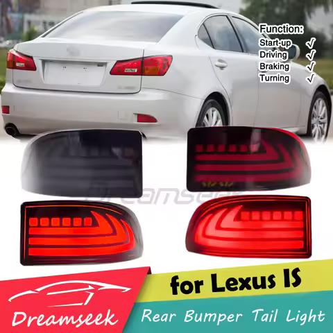 LED Rear Bumper Brake Tail Light for Lexus IS250 IS350 XE20 2006-2013 Reflector W/ Dynamic Sequentia
