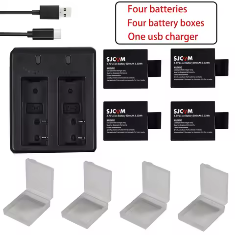 Original SJ4000 PG900 PG1050 Battery with Dual USB Charger for SJCAM SJ5000 SJ6000 sj7000 SJ8000 M10