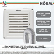 HOUM WVK-2AP Wall Vent Kit Original Part Include External Louver And 2/4 Meter Hose WVK2AP Kit Luban