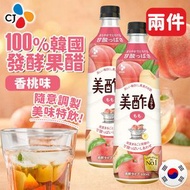 [2件] [日本包裝] CJ 100%韓國發酵果醋 (水蜜桃味) 800ml *包裝隨機發貨*#可調配特飲 #健康 #養生 #美顏