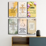 12- 10x20cm God's Word Bible Verse Wall Decoration GLITTER LAMINATED