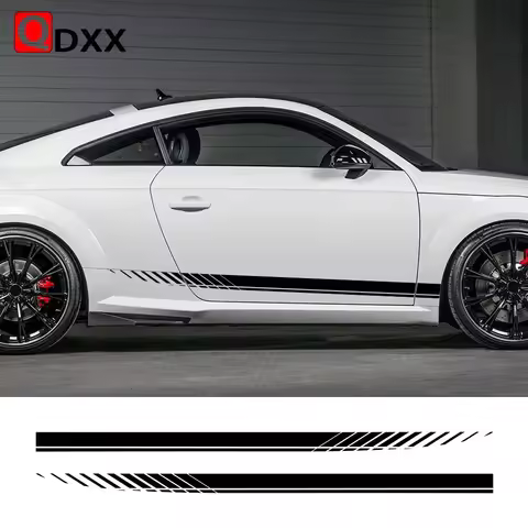 2PCS Car Door Side Stickers For AUDI A3 8P S3 8V A4 B8 B6 A6 C6 C5 C7 Q2 Q3 Q5 Q7 Q8 TT TTS Auto Acc