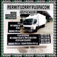 Lorry Permit, Permit Lori, Sticker Permit, Sticker Permit Lori, Puspacom