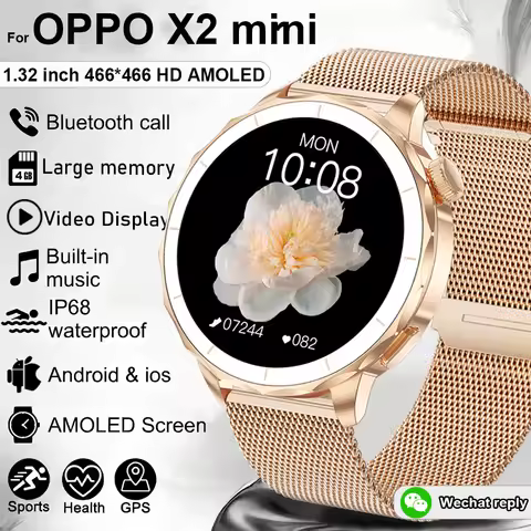 2025 New 4GB Large Memory Smart Watch 466*466 HD AMOLED Local video IP68 Smartwatch Men Woman Wechat