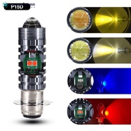 NANASALONNN Motorcycle LED Len Projector Headlight H4 BA20D P15D Scooter Motorbike Lens Light Bulb D