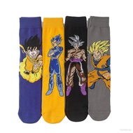 lz- Anime Dragon Ball Men Socks Saiyan Super Saiyan Son Goku Student Casual Unisex Couple Socks Women Cosplay Socks