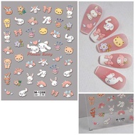 SANRIO(2) 5D Embossed Nail Art Sticker Kuromi Cinnamorol