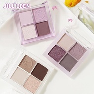 JILL LEEN Eyeshadow Four Color Small Eyeshadow Palette Portable Earthy Pearlescent Glitter Matte Dai