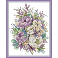 Joy Sunday Stamped Cross Stitch Ktis DMC Threads Cross Stitch Set DIY Needlework Embroidery Kit-Colorful Roses