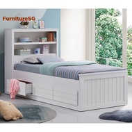 Single Size Wooden Storage Bed