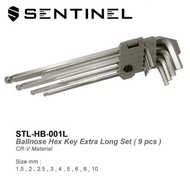 L Key 9 Pcs Set Round Long Ballnose Hex Key STL-HB-001L SENTINEL