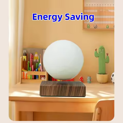 3D Painting Magnetic Levitating Moon Lamp Floating Moon Light LED Smart Desk Lamp Office Home Decor 