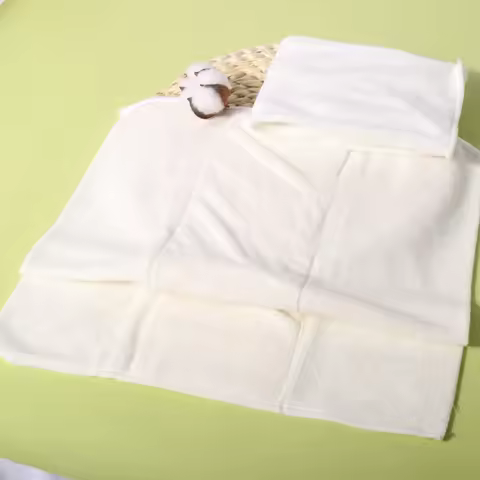 Pororo 2pcs Natural Bamboo Fiber Diaper Tri-fold Re-washable 36X36CM 4-layer Bamboo Fiber Diaper Lin