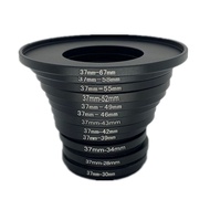 37mm 37-43 37-49 37-46 37-52 Step Up Down Filter Ring Adapter for Camera 37 to 39 42 46 49 52 55 58 