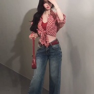 Hong Kong Plaid Retro Shirt - Lightweight Breathable Fabric for Warm Weather