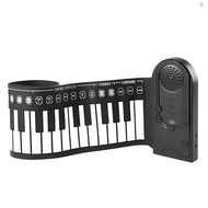 FLS 49 Keys Roll Up Piano Foldable Portable Hand Roll Piano with Built-in Loudspeaker for Kids/Adults/Beginners