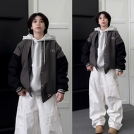 Unisex BomberJacket DJAY GRAY felt, loose form for men and women, unisex form Jaystoree